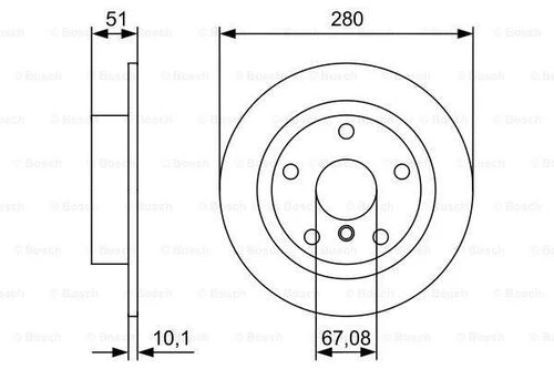 Bosch 0986479C92 0 Fren Diski Arka Bmw F40 F44 F46 F48 F39 I3 Mini F54 F56 F60 34216799367 ürün görseli 1