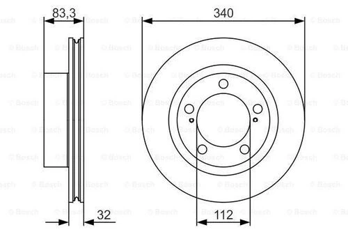 Bosch 0986479R29 0 Ön Fren Disk Aynası Toyota Land Cruiser 4.5d 4d 07- 4351260180 ürün görseli 1