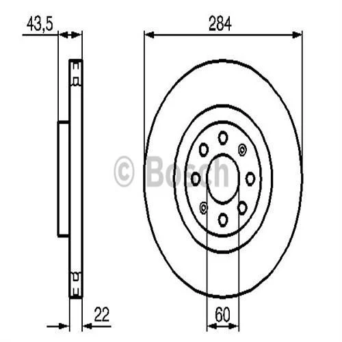 Bosch 0986479S91 0 Ön Fren Diski 15 İnç Corsa D Corsa E Adam Grande Punto Punto Evo 55700922 ürün görseli 1