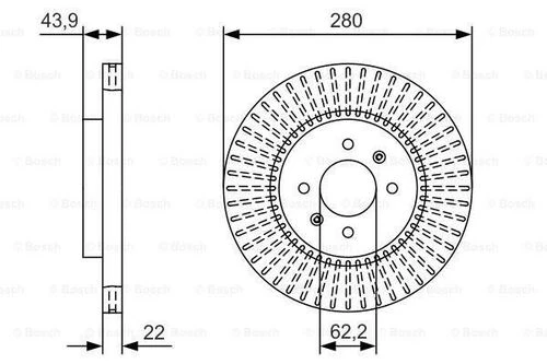 Bosch 0986479B05 0 Ön Fren Disk Aynası Hyundai İ20 2015-kia Rio 11-1.4 Crdı 280mm 15jant 51712c8500 ürün görseli 1