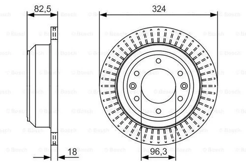 Bosch 0986479U29 0 Fren Disk Arka Havalı Hyundai Stare X H1 08-13 324x6 584114h300 ürün görseli 1