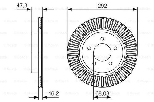 Bosch 0986479D20 0 Arka Fren Diski Aynası Düz Nissan Qashqai 2013-x-trail T32 14- Renault Kadjar 2015-290x5 432064ce0a ürün görseli 1