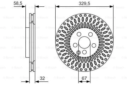 Bosch 0986479D13 0 Fren Diski Ön V-class W447 14-vito W447 14- A4474210012 ürün görseli 1