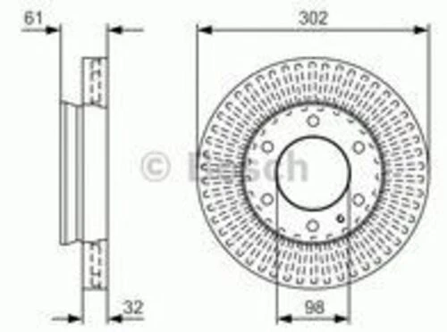 Bosch 0986479V32 0 Ön Fren Diski Ford Ranger Tke 2.2-3.2 11 Mazda Bt 50 2.2tdcı 12- Ab311125ac ürün görseli 1