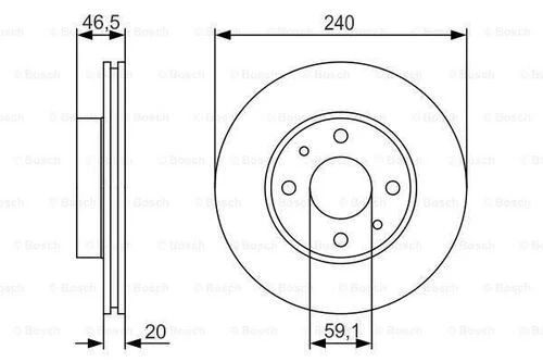 Bosch 0986479S74 0 Ön Fren Diski Diski Marea Palio Albea Alfa Romeo 145 146 1.2 1.4 1.6 1.8 46419204 ürün görseli 1
