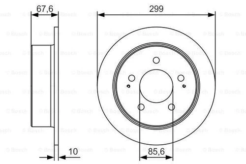 Bosch 0986479U21 0 Fren Diski 4840109000 ürün görseli 1