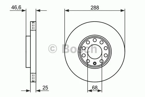 Bosch 0986479R82 0 Ön Fren Diski Passat 96-05 A4 A6 1.8 20v 1.9tdı 97- 8e0615301q ürün görseli 1