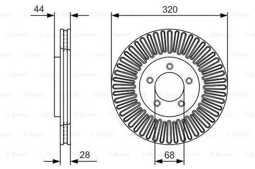 Bosch 0986479D19 0 Fren Diski Ön 320 28-26mm Kaplamalı Yüksek Karbon Alaşımlı 402064ce0a ürün görseli 1