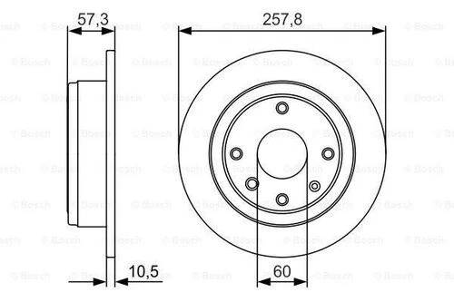 Bosch 0986479985  Fren Diski Chevrolet Daewoo-chevrolet ürün görseli 1