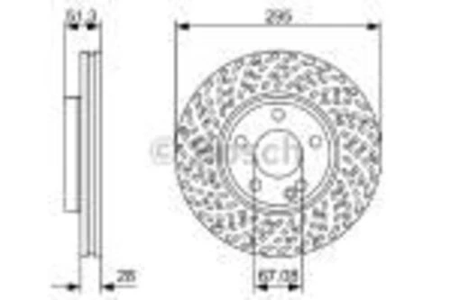 Bosch 0986479A02 0 Fren Diski Ön W176 12-w246 11-w242 11-c117 13-x117 15-x156 13- 2464212512 ürün görseli 1