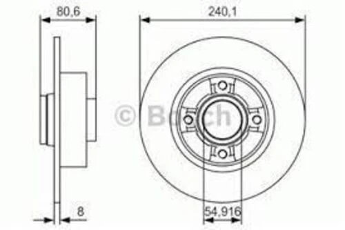 Bosch 0986479S37 0 Fren Diski Arka Rulmansız Clio Iıı Megane Iı Modus 0986479277 7701207823 ürün görseli 1