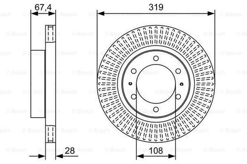 Bosch 0986479W47 0 Fren Disk On (WR893471) (Fiyat:1 Adet İçindir) ürün görseli 1