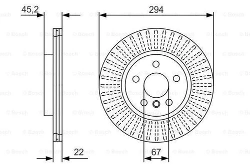 Bosch 0986479C91 0 Fren Diski Ön Bmw F45 F46 F48 F39 Mini F55 F56 F57 F59 34116864439 ürün görseli 1