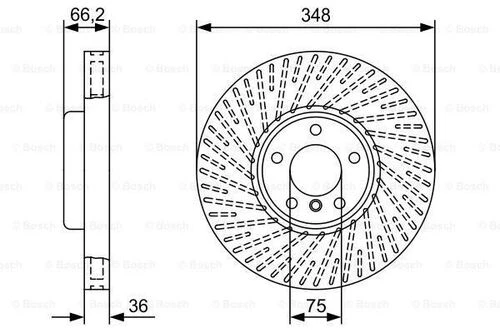 Bosch 0986479W19 0 Ön Sol Fren Diski Bmw F10 F07 F11 F12 F00 34116785669 ürün görseli 1