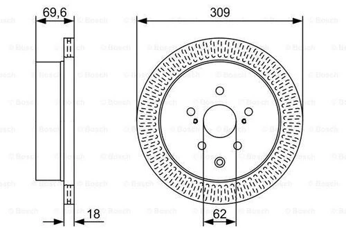 Bosch 0986479T57 0 Fren Diski 4243148080 ürün görseli 1
