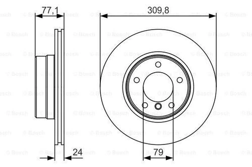 Bosch 0986479S29 0 Fren Diski Ön Havalı Bmw E60 04-9 34116764021 ürün görseli 1