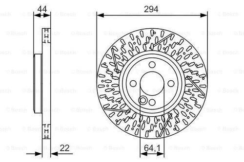 Bosch 0986479A69 0 Fren Diski Ön Mini R55 R56 R58 R58 34116777825 ürün görseli 1