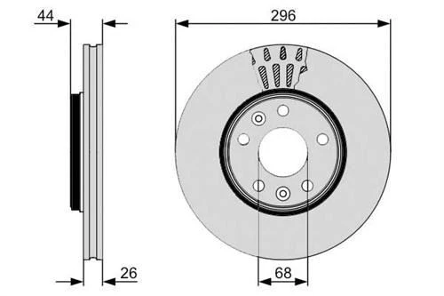 Bosch 0986479S93 0 Ön Fren Diski Scenic Laguna Latitude Megane Iıı 1.2 1.4 16v 1.5dcı 1.6 2.0 16v 2.0dcı 296mm 5 Bijon 402064408r ürün görseli 1