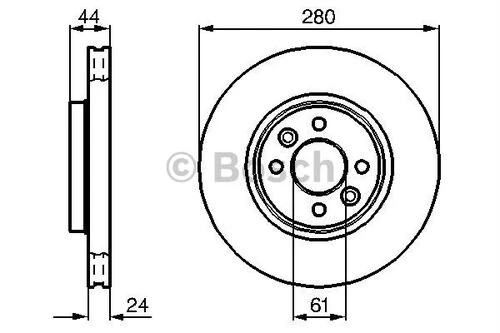 Bosch 0986479R67 FREN DİSKİ ÖN CLIO III 05- KANGOO I 98- MEGANE I 95- MEGANE II 02 ürün görseli 1