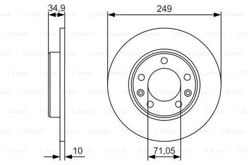 Bosch 0986479C23 0 Arka Fren Diski 308 Iı 13- 1610761980 ürün görseli 1