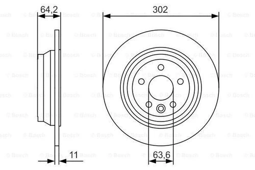Bosch 0986479B19 0 Fren Diski Arka Freelander 2 06-14 2.1 Lr039935 ürün görseli 1