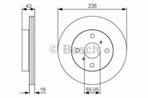 Bosch 0986479S46 0 Ön Fren Diski Aynası Havalı Toyota Yaris 99-05 235x4 435120d010 ürün görseli 1