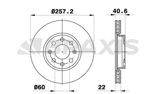 Braxis AE0007 Ae0007 Ön Fren Disk Aynası Opel Adam Corsa 1.4l 1.2ı 569065 ürün görseli 1