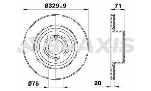Braxis AD0993 Ad0993 Fren Diski Arka Bmw F25 F25 34206790362 ürün görseli 1