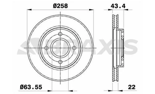 Braxis AE0004 Ae0004 Ön Fren Disk Aynası Focus I 98-04 Fiesta V 00-08 Fusion 02-12 Ford Ka 1.6 03-08 Mazda Iı 1.2 1.4 1.5 1522230 ürün görseli 1