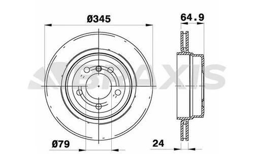 Braxis AD0978 Ad0978 Fren Diski Arka Havalandırmalı Bmw E64 34211166129 ürün görseli 1
