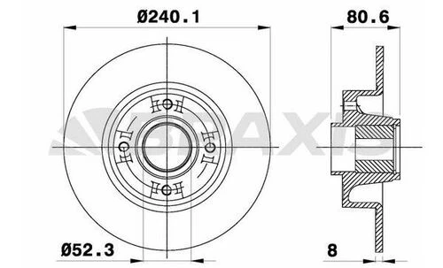 Braxis AD0032 Ad0032 Rulmanlı Arka Fren Disk Aynası Abs Sensör Halkası Hariç Megane Iı Clio Iıı Modus 1.2 1.4 1.5dcı 1.6 1.8 1.9dcı 2.1 7701207823 ürün görseli 1
