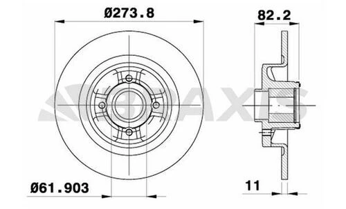 Braxis AD0003 Ad0003 Arka Fren Disk Aynası Abs Sensör Halkası Iıe Grand Scenic 1.5dcı 1.6 1.9 Dcı 2.0 03 7701208230 ürün görseli 1