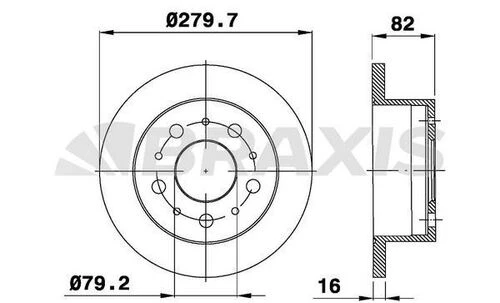 Braxis AD0348 Ad0348 Arka Fren Disk Aynası Boxer Jumper Ducato Tum Modeller 18q 16 Jant 2.0 Hdı 2.2 Hdı 2.8hdı 2 4249.k9 ürün görseli 1