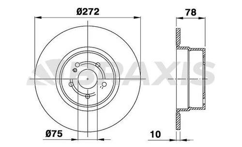 Braxis AD0979 Ad0979 Fren Diski Arka Bmw E36 Compact 34216758553 ürün görseli 1