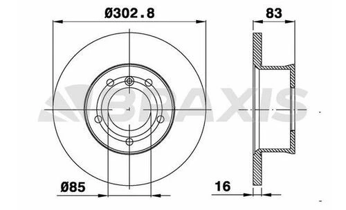 Braxis AD1039 Ad1039 Fren Diski Ön W460 79-93 W461 93-00 W463 11- A4604210012 ürün görseli 1