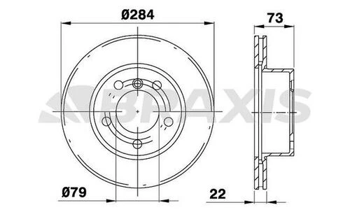 Braxis AD0251 Ad0251 Fren Diski Ön Bmw E81 E86 34116854996 ürün görseli 1
