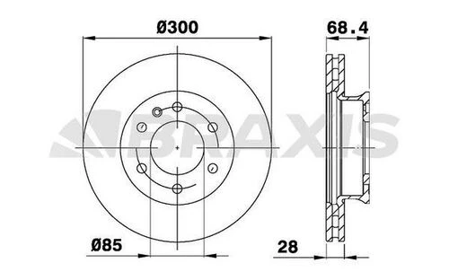 Braxis AD0109 Ad0109 Fren Diski Ön Sprinter 906 06-18 907 910 18-crafter 30-35 06-15 2e0615301 ürün görseli 1