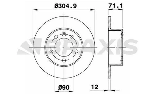 Braxis AD0467 Ad0467 Fren Diski Arka Master Iıı Movano B 2.3dcı 10- 432000367r ürün görseli 1