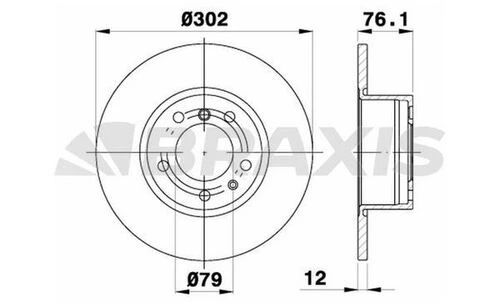 Braxis AD1019 Ad1019 Fren Diski Ön Bmw E34 88-95 34111161693 ürün görseli 1