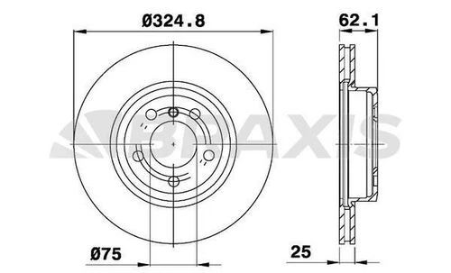 Braxis AD0233 Ad0233 Fren Diski Ön Bmw X3 E83 04-9 34113400151 ürün görseli 1