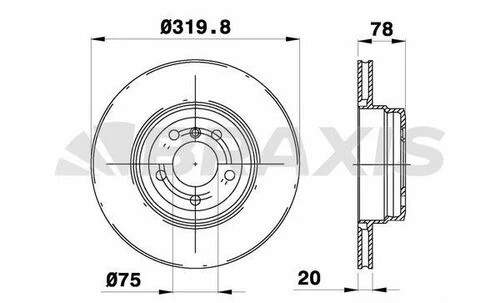 Braxis AD0981 Ad0981 Fren Diski Arka Bmw X5 E70 Lcı F15 X6 E71 F15 34216793247 ürün görseli 1