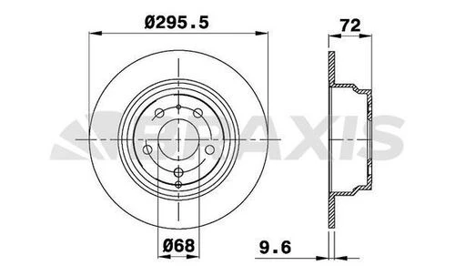 Braxis AD0986 Ad0986 Arka Fren Disk Aynası Havalı Volvo 850 91 96 C70 97 05 S70 97 00 V70 97 00 Xc70 97 01 271794.0 ürün görseli 1