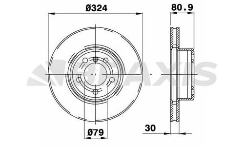Braxis AD1052 Ad1052 Fren Diski Ön Bmw E65 E66 02-07 34116864049 ürün görseli 1