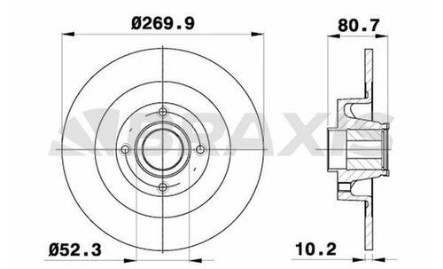 Braxis AD0164 Ad0164 Arka Fren Disk Aynası Sensör Halkası Iıe Megane Iı Sw 1.4 1.5dcı 1.6 1.9dcı 2.0 2.0dcı 09 03-scenic 7701207898 ürün görseli 1