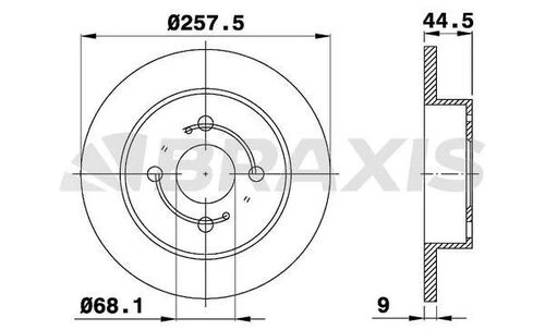 Braxis AD0001 Ad0001 Arka Fren Disk Aynası Nissan Primera 1.6 2.0 2.0ı Df4548 ürün görseli 1