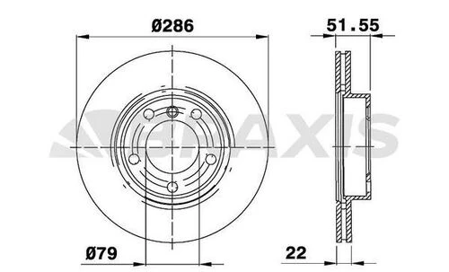 Braxis AE0059 Ae0059 Fren Diski Ön Havalı Bmw E36 E45 34116864060 ürün görseli 1