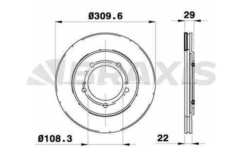 Braxis AE0311 Ae0311 Ön Fren Disk Aynası Havalı Grand Vitara 98-05 310x4 5521165d13 ürün görseli 1