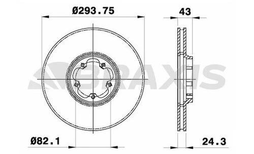 Braxis AE0080 Ae0080 Ön Fren Disk Aynası Transit V184 00-06 Arkadan İtişli Ölçü 294x43 4041428 ürün görseli 1