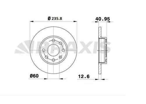 Braxis AE0166 Ae0166 Ön Fren Disk Aynası Hava Soğutmasız Astra F Corsa A Corsa B 569013 ürün görseli 1