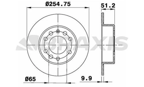 Braxis AE0018 Ae0018 Arka Fren Diski Octavia 1.4 1.6 1.9tdı 2.0tdı 06 04-golf V 1.4 16v 1.4fsı 1.6 1.9tdı 2.0 10 03- 1k0615601ab ürün görseli 1